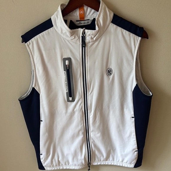 Peter Millar White and Navy Vest - Picture 1 of 5